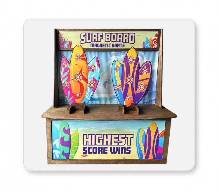 Surf Board Magnetic Darts  Premium Wood Games