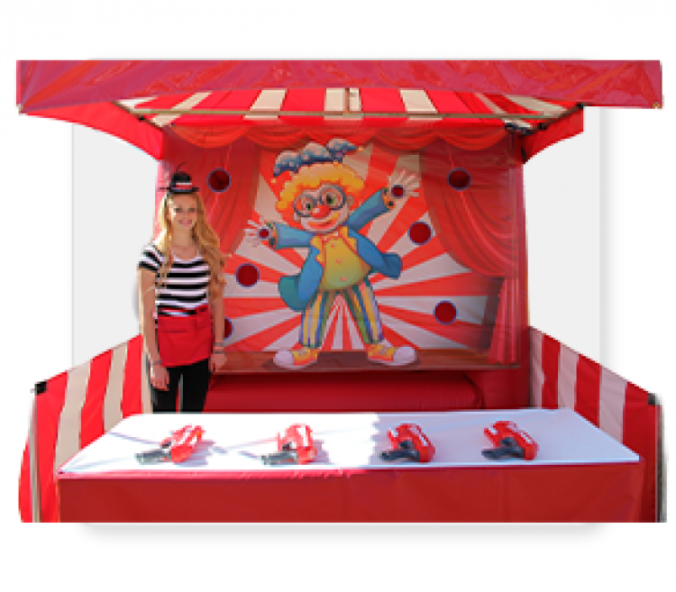 Clown Shooting Gallery with carnival tent package 8' x 8'