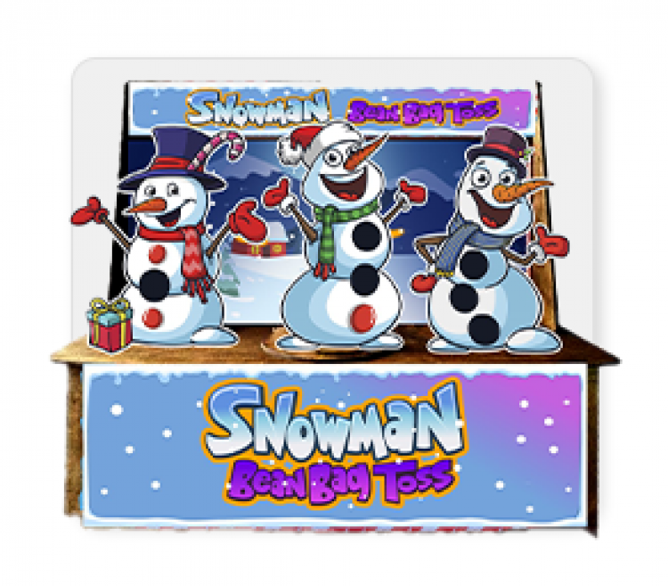 Snowman Bean Bag Toss Premium Wood Games - Inflatable Adventures in ...