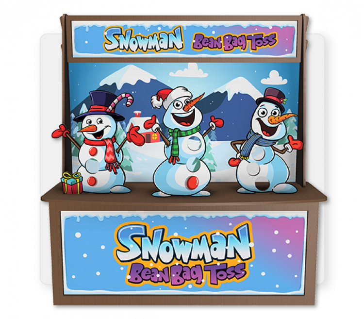 Snowman Bean Bag Toss  Premium Wood Games