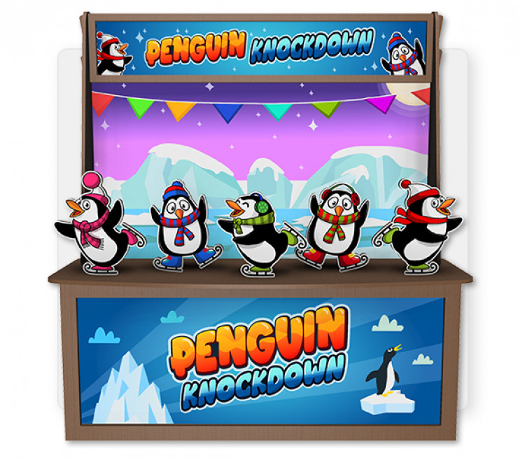 Penguin Knockdown  Premium Wood Games