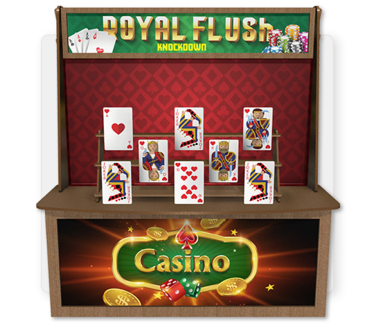 Royal Flush Knockdown  Premium Wood Games