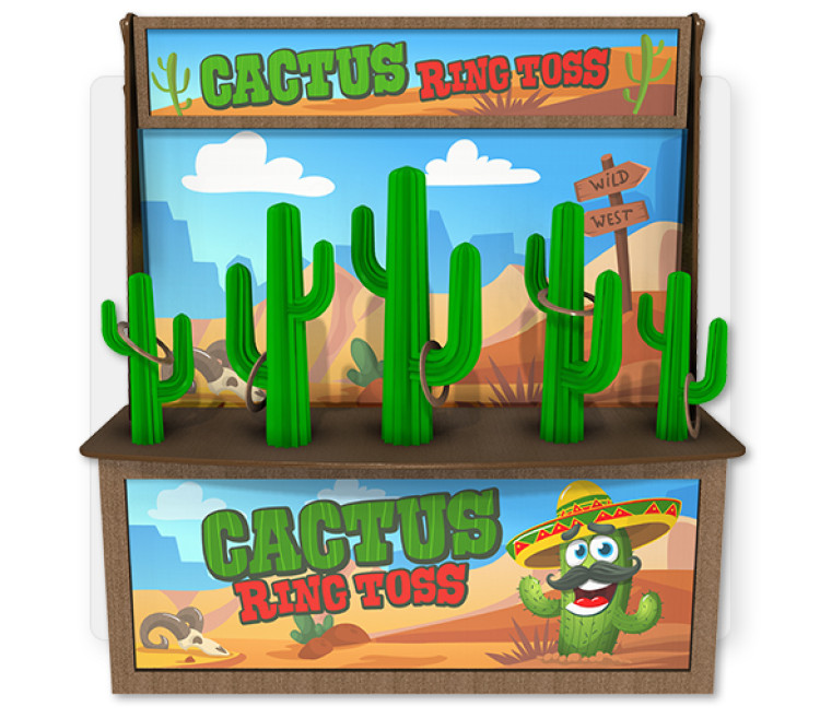 Cactus Ring Toss  Premium Wood Games