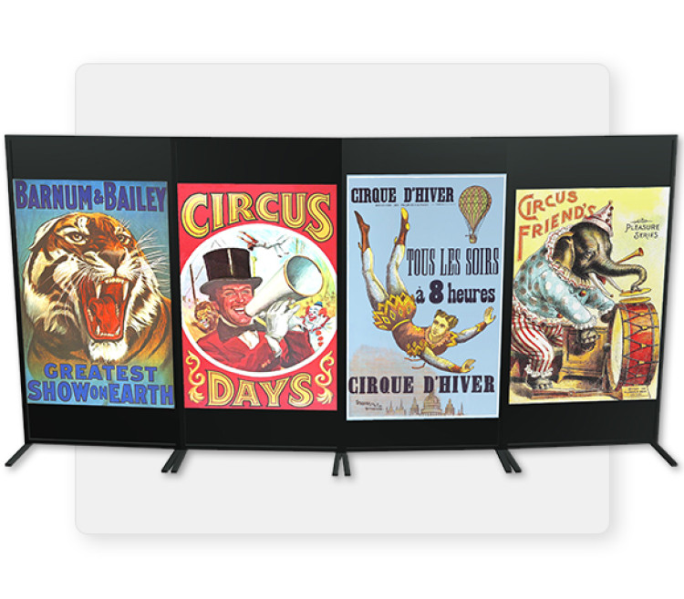 Vintage Poster Stands Grouping A - 4-double sided 4'x8'