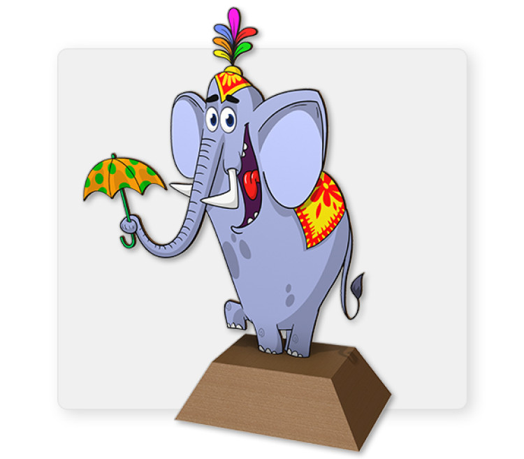 Elephant on Ball 4' by 8'