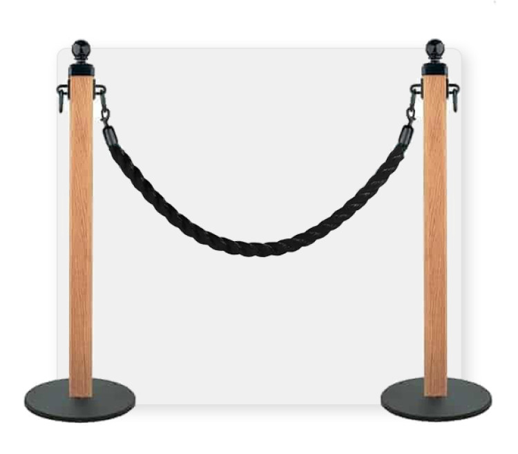 Wood Stanchions 8' sections