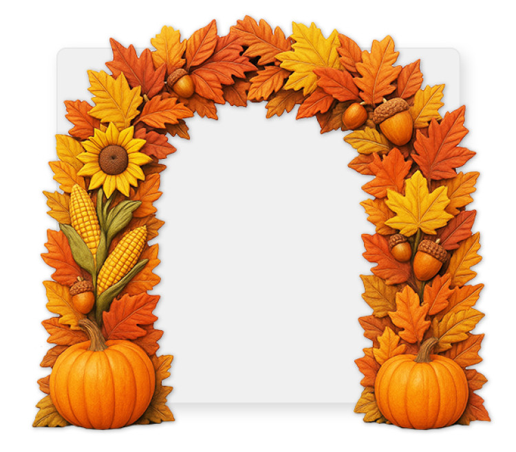 Custom Fall Arch 12' by 12'