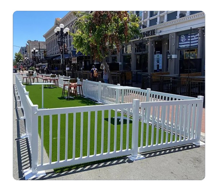 White Fencing 6′ wide x 42″ tall