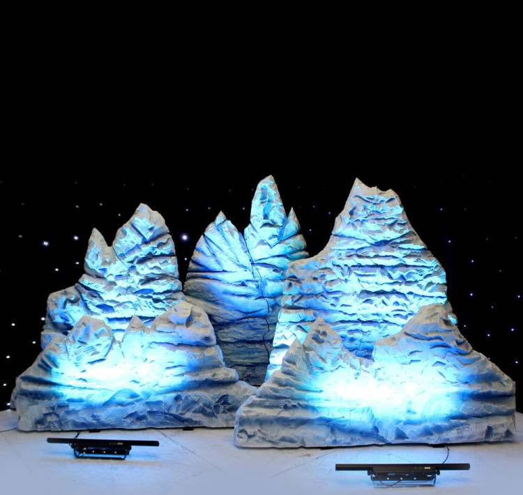 Winter Wonderland Mountains Set of 3 Lighted
