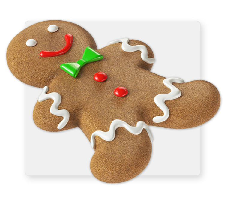 gingerbread boy cookie 4' with stand gingerbread boy cookie 4' with stand