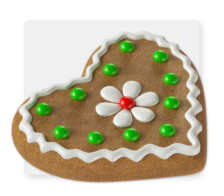 Gingerbread Heart Cookie 3' by 3' with stand Gingerbread Heart Cookie 3' by 3' with stand