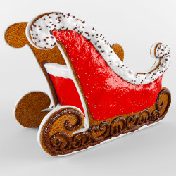 Gingerbread Sleigh Christmas 4' by 8'
