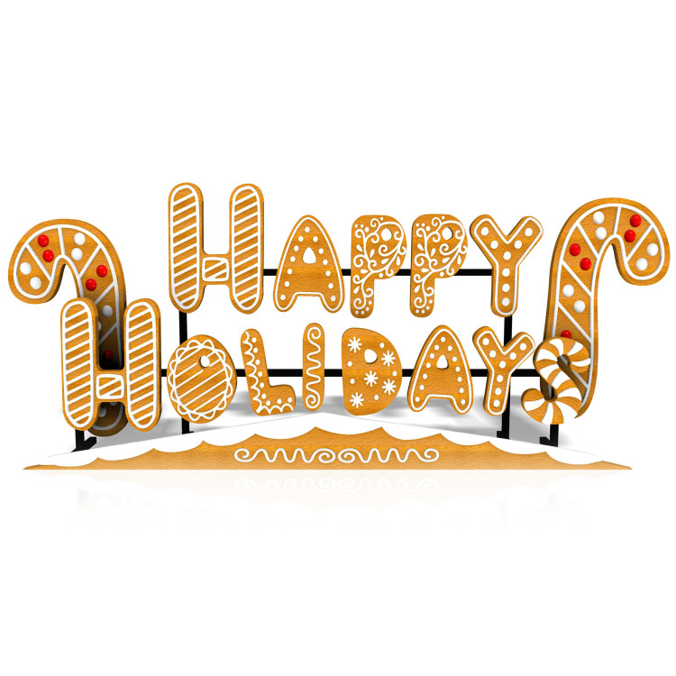 Gingerbread Happy Holidays 17' by 8'