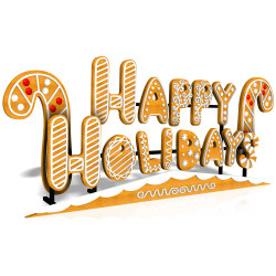 Gingerbread Happy Holidays 17' by 8'