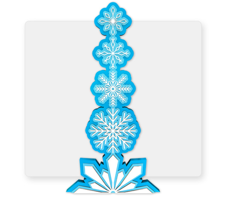 Winter Wonderland snowflake column