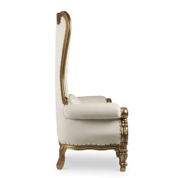 White and Gold Santa Chair