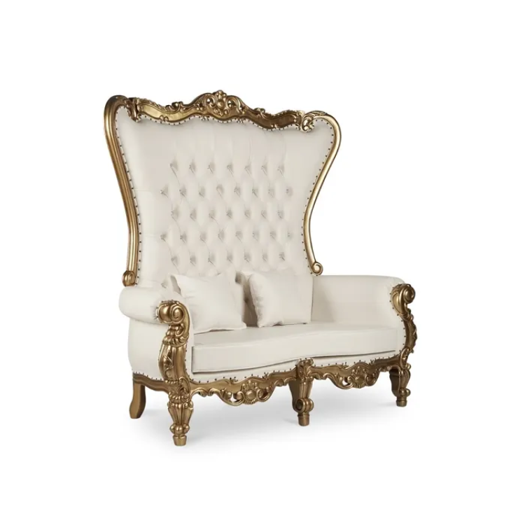 White and Gold Santa Chair