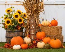 Fall Barrel Arrangement 3' by 6'
